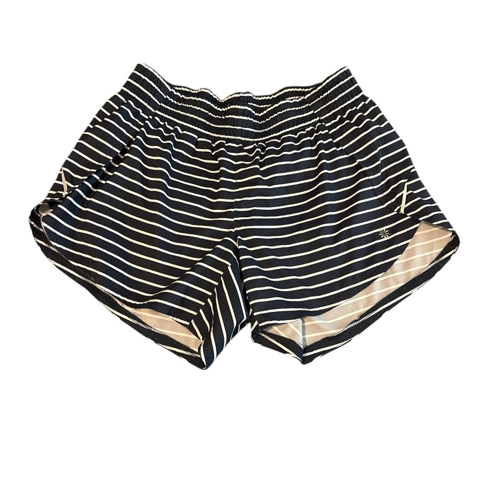 Athleta Navy and White Striped Shorts